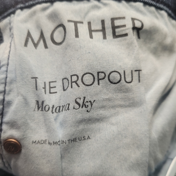 MOTHER Ankle Cropped Blue Jeans Size 30 The Dropout Montanaa Sky Denim Casual - Picture 7 of 9